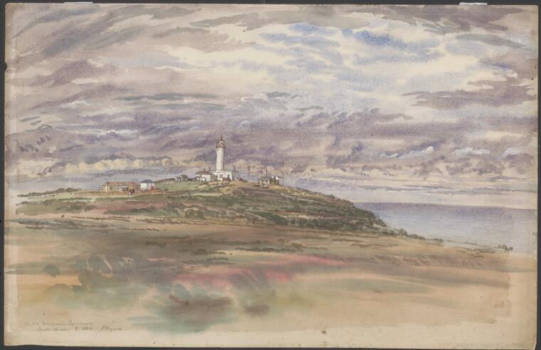 Elyard, Samuel, 1817-1910. Cape St. George Lighthouse, South of Jervis Bay, New South Wales, ca. 1864 [picture]