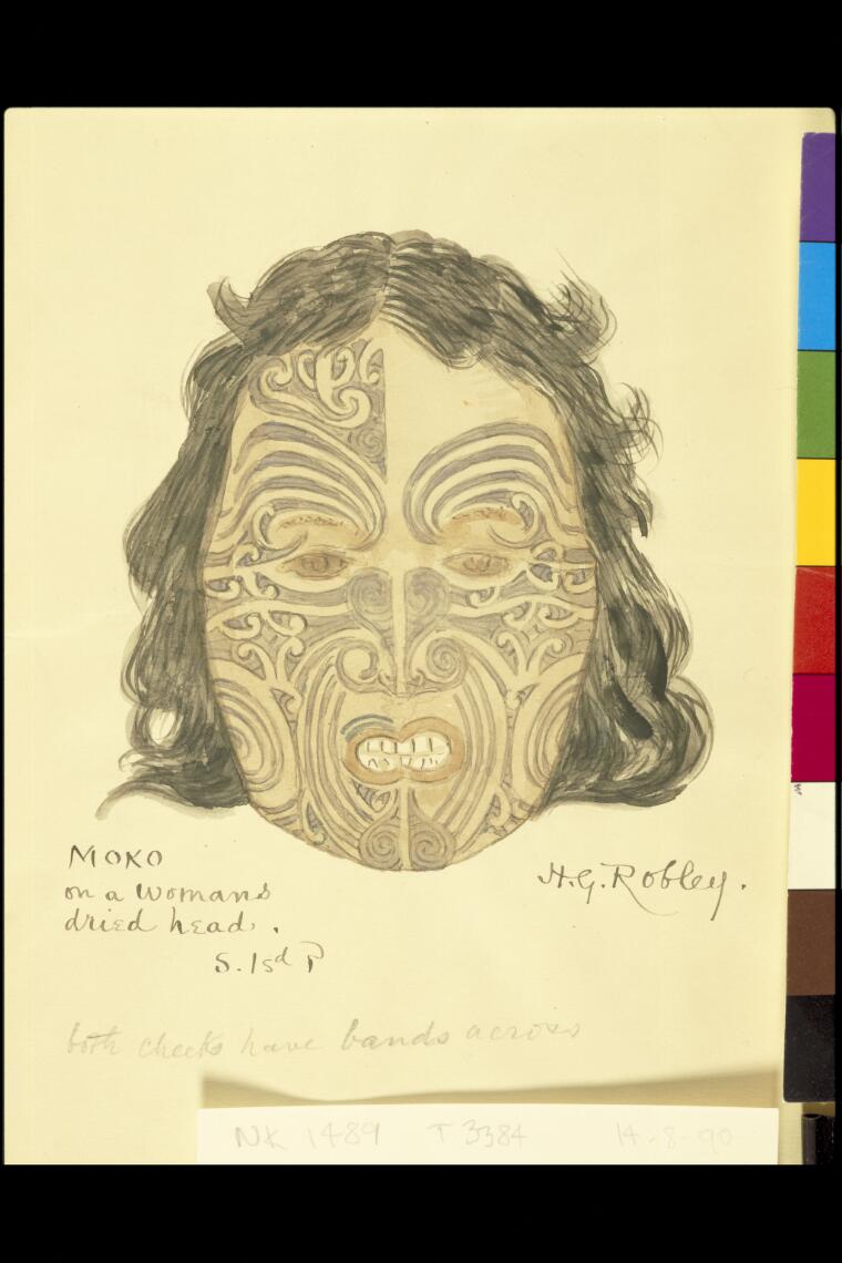 Robley, Horatio Gordon, 1840-1930. Moko, Maori tattooed heads [picture