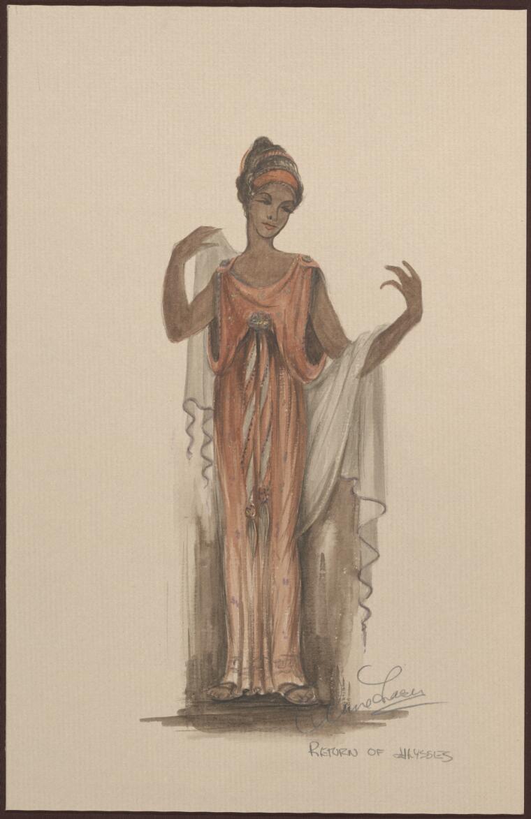 Costume design for the performance of The return of Ulysses, performed by the Victorian State Opera, 1980
