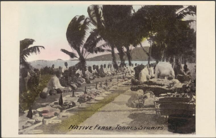 Native feast, Torres Straits, [ca. 1917-1920]