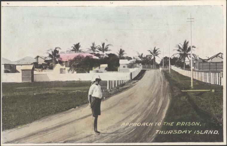 Approach to the prison, Thursday Island, [ca. 1917-1920]