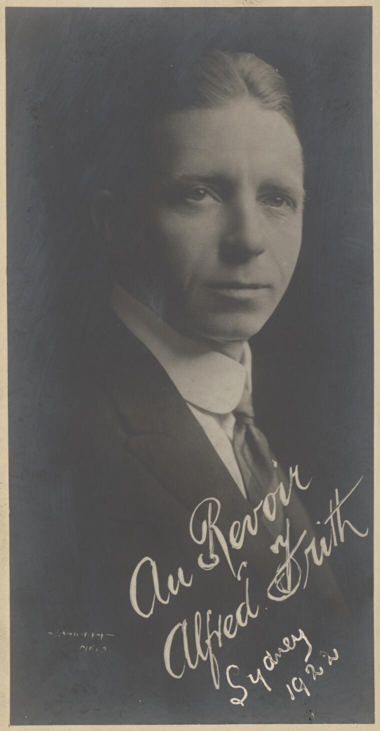 Portrait of Alfred Frith, [autographed] 1922 [picture] - nla