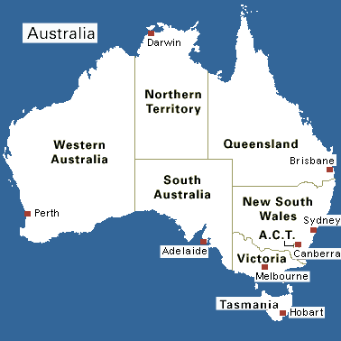 Image Map of Australia