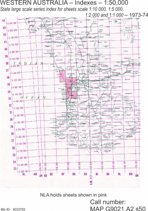 State large scale series index for sheets scale 1:10 000, 1:5 000, 1:2 000 and 1:1 000 / Department of Lands and Surveys