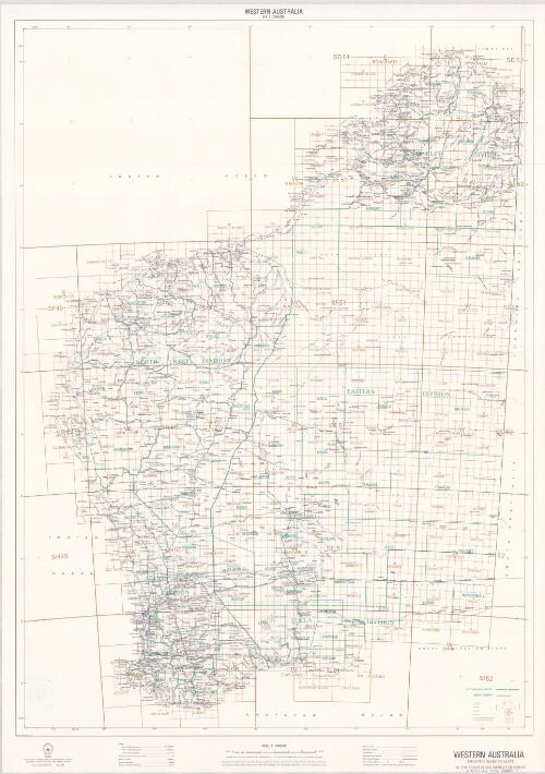 Western Australia showing index to maps in the transverse Mercator series [cartographic material] / prepared by the Mapping Branch, Surveyor General's Division, Department of Lands and Surveys, Perth, Western Australia