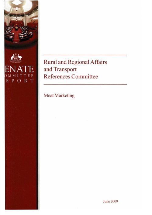 Meat marketing  / Standing Committee on Rural and Regional Affairs and Transport