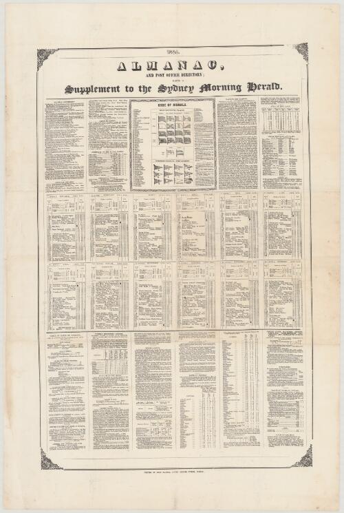 1856 almanac and post office directory : being a supplement to the Sydney Morning Herald