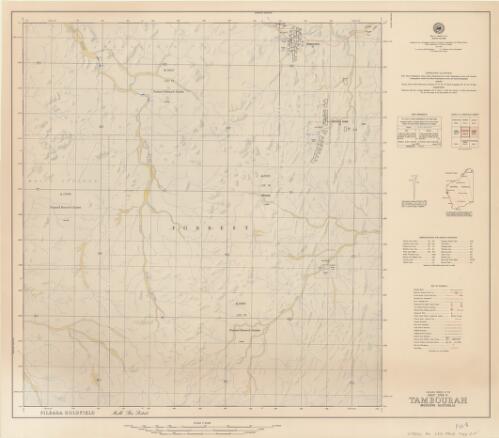 Pilbara goldfield 1:50 000 series. Sheet 2754-III, Tambourah, Western Australia [cartographic material] / prepared by the Cartographic Section of the Survey Examination and Drafting Branch, Mines Department of Western Australia