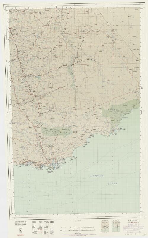 [Western Australia 1:500 000]. SI 50-E, Albany, Western Australia [cartographic material] / cartography by the Mapping Branch, Surveyor General's Division, Department of Lands and Surveys