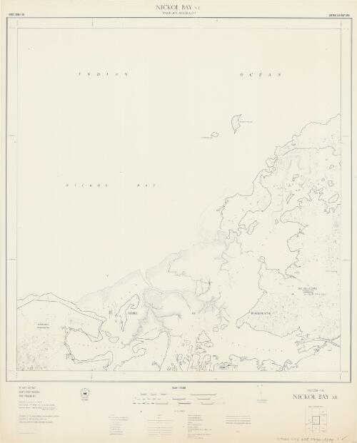 Nickol Bay S.E. Western Australia [cartographic material] / cartography by the Mapping Branch, Surveyor General's Division, Department of Lands and Surveys