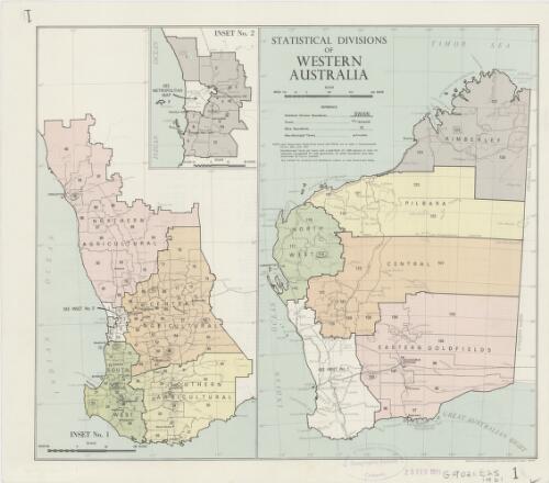 Statistical divisions of Western Australia [cartographic material] : [1961] / prepared by the Commonwealth Bureau of Census and Statistics
