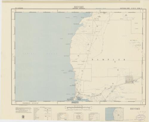 R.F. 1:253 440 : [Western Australia cadastral series]. E 51.6 Zone 2, Broome, Western Australia [cartographic material] / Western Australia Dept. of Lands & Surveys