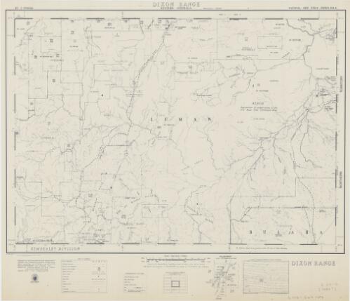 R.F. 1:253 440 : [Western Australia cadastral series]. E 52-6 Zone 2 & 3, Dixon Range, Western Australia [cartographic material] / Western Australia Dept. of Lands & Surveys