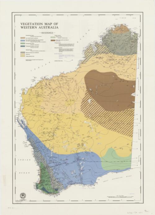 Vegetation map of Western Australia [cartographic material] / A.C. Harris Conservator of Forests