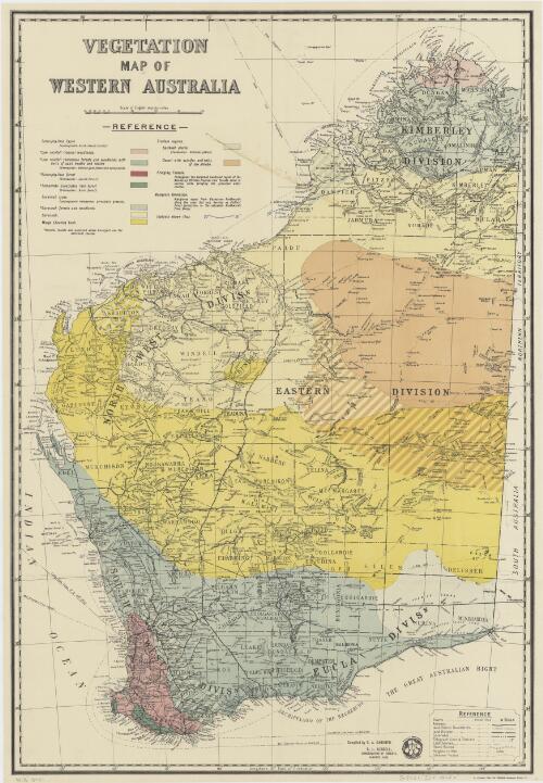 Vegetation map of Western Australia [cartographic material] / compiled by C.A. Gardner ; S.L. Kessell, Conservator of Forests