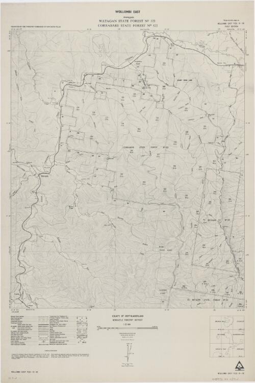 Wollombi East [cartographic material] / Produced by the Forestry Commission of New South Wales
