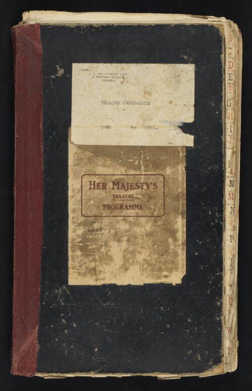 [J.C. Williamson scrapbooks of music and theatre programmes, Sydney and Melbourne, 1905-1921]