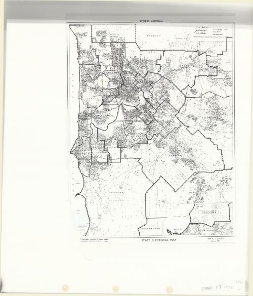 [Western Australia, 1972, Electoral Districts Act 1947-1965, state electoral map] [cartographic material] : [showing proposed state electoral boundaries] / Lands & Surveys Department