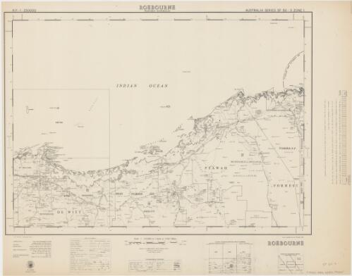 R.F. 1:250 000 : [Western Australia cadastral series]. SF 50-3 Zone 1, Roebourne, Western Australia [cartographic material] / Western Australia Dept. of Lands & Surveys