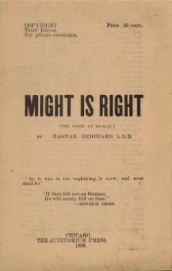 Might is right (The logic of to-day)