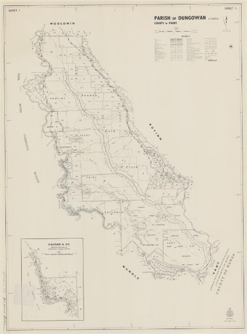 Parish of Dungowan, County of Parry [cartographic material] / printed & published by Dept. of Lands Sydney