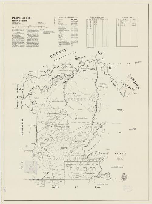 Parish of Gill, County of Vernon [cartographic material] / printed & published by Dept. of Lands Sydney