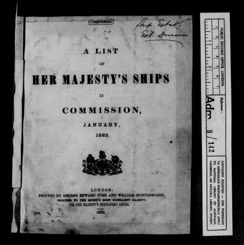 Admiralty and Secretariat Registers, returns and certificates; List books 1673-1893 [microform]/ as filmed by the AJCP