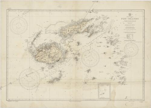 Fiji Islands, South Pacific Ocean : from surveys between 1854 and 1882 with additions from United States and Fiji Govt. surveys / Hydrographic Office