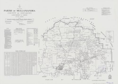Parish of Mullanjandra, County of Goulburn, Land District of Albury, Hume Shire / compiled, drawn and printed at the Department of Lands, Sydney, N.S.W