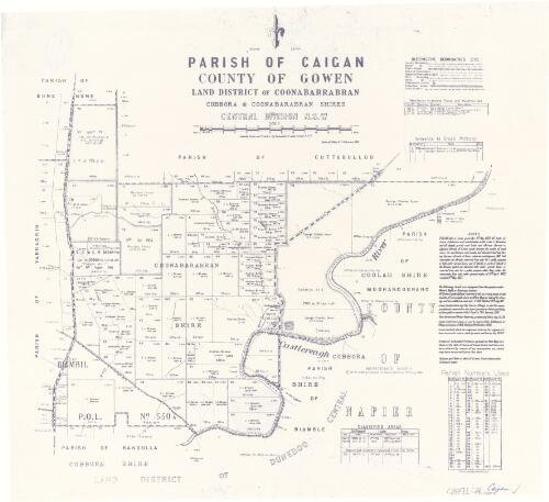 Parish of Caigan, County of Gowen, Land District of Coonabarrabran, Cobbora and Coonabarabran Shires, Central Division N.S.W / compiled, drawn & printed at the Department of Lands, Sydney, N.S.W
