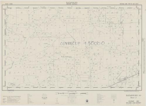 Katanning Western Australia : Katanning 40 sheet 2 Kojonup and Williams Land District / prepared by the Mapping Branch, Surveyor General's Division, Department of Lands and Surveys, Perth, Western Australia ; J.M. Ryan. Superindendent of Mapping