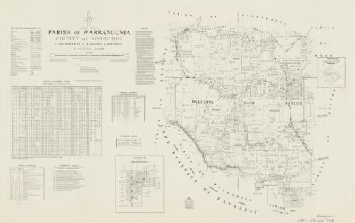 Parish of Warrangunia, County of Roxburgh [cartographic material] : Land Districts of Bathurst & Rylstone, Rylstone Shire / compiled, drawn & printed at the Department of Lands, Sydney, N.S.W