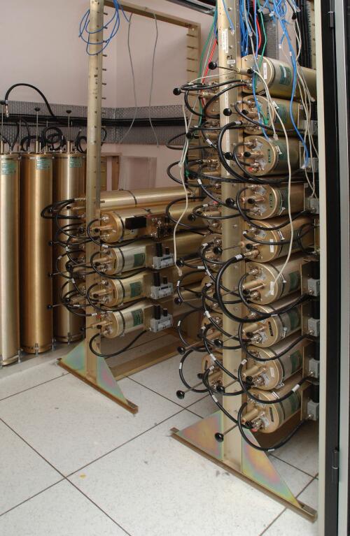 [Radio balancing cylinders in the ACT Emergency Services Authority's Communication Centre, Canberra, January 2003] [picture] / Damian McDonald