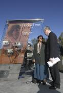 [Gary Humphries, Senator for the Australian Capital Territory and Agnes Shea, elder of the Ngunnawal people, standing beside the Vincent Lingiari Memorial, Canberra, 28 May 2004] [picture] / Loui Seselja