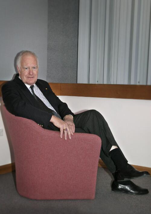 Collection of photographs of Dr Peter Hollingworth during an oral history interview by Daniel Connell at the National Library of Australia, 14 July 2004 [picture] / Loui Seselja