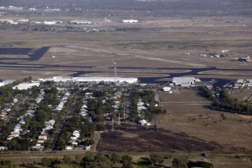 View of Townsville International Airport from Castle Hill, Townsville, Queensland, 1 June 2005 [picture] / Loui Seselja