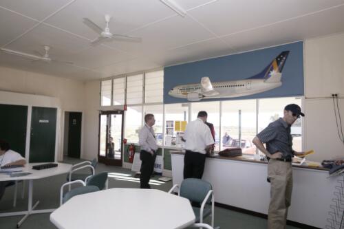 Winton Airport interior, Winton, Queensland, 31 May 2005, 2 [picture] / Loui Seselja