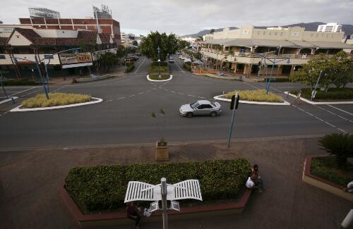 View down Shields Street from Cairns Central shopping centre, Cairns, Queensland, 15 June 2005 [picture] / Loui Seselja