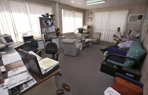 The pilots' room at the Royal Flying Doctor Service of Australia's hangar, Cairns Airport, Cairns, Queensland, 15 June 2005 [picture] / Loui Seselja