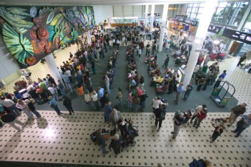 Arrivals area at the Brisbane International Airport, 1 July 2005, 1 [picture] / Greg Power