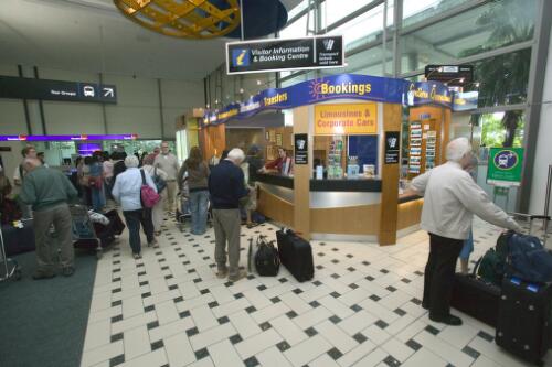 Visitor information and booking centre, Brisbane International Airport, 1 July 2005 [picture] / Greg Power