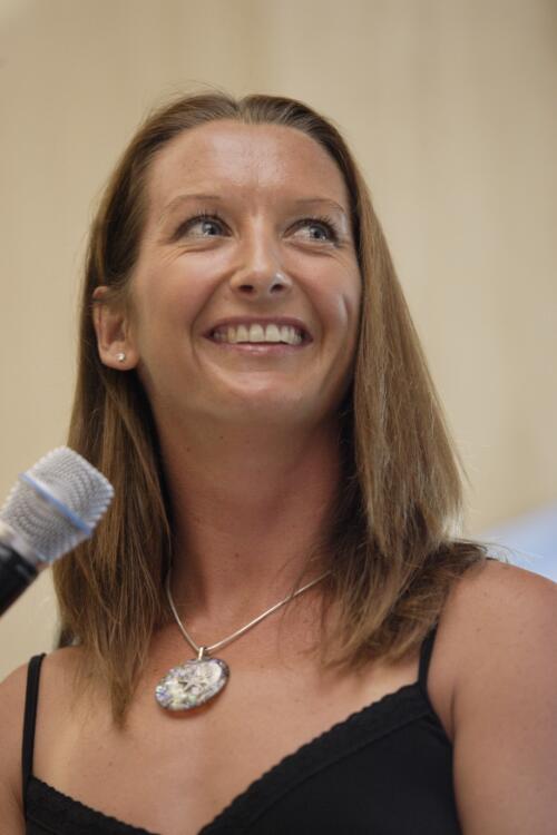 Guest speaker Layne Beachley at Amazing women event held at the National Library of Australia, 3 February 2006 [picture] / Greg Power