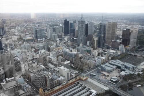 View of Federation Square and the city business district of Melbourne from Eureka Tower, May 2007 [picture] / Damian McDonald