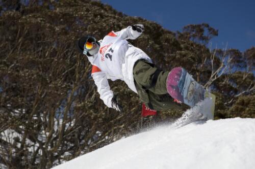 Snowboarder Ryan Tiene in the Thredbo big air competition, New South Wales, September 2009 [picture] / Sam Cooper