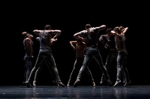 Sydney Dance Company performers during dress rehearsal of Are we that we are, Sydney Theatre, Sydney, 2010 [picture] / Sam Cooper