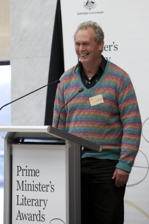 Novelist Rod Moss winner of the non-fiction category at the Prime Minister's Literary Awards held at the National Library of Australia, Canberra, 8 July 2011 [picture] / Craig Mackenzie
