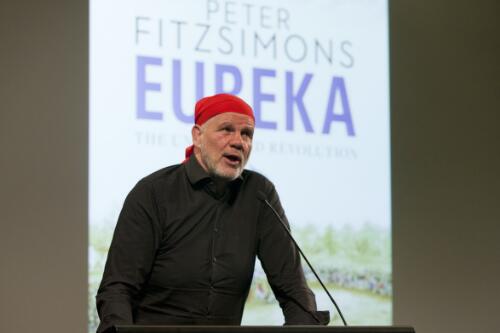 Author Peter FitzSimons talking at the National Library of Australia, Canberra, 13 November 2012 / Craig Mackenzie