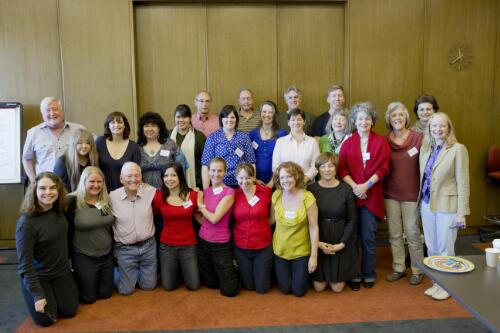 Group of people who attended the Bryce Courtenay Master Class at the National Library of Australia, 24 August 2012 / Sam Cooper