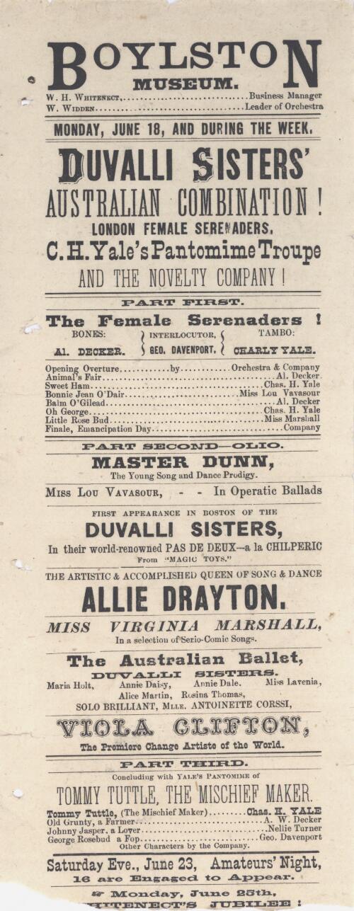 [Duvalli Sisters (dance troupe) : programs and related material collected by the National Library of Australia]