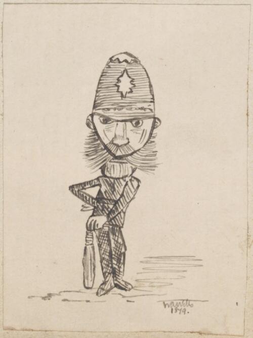 [Policeman with truncheon] [picture] / J.W. Wells